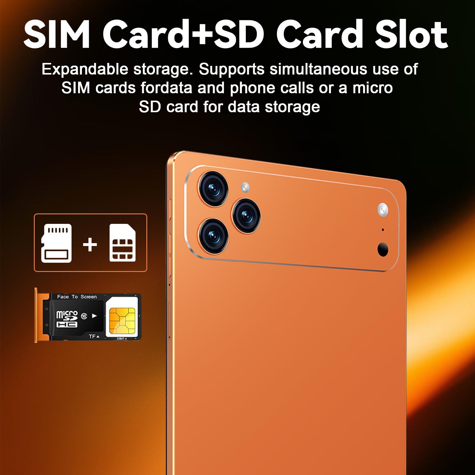 Crelander Tablet Android 13 da 10,1 pollici, con slot per scheda SIM, 4G LTE Calling, 24 GB + 128 GB, batteria da 5000 mAh, doppia fotocamera, Bluetooth/WiFi, bundle con custodia, tastiera, mouse e