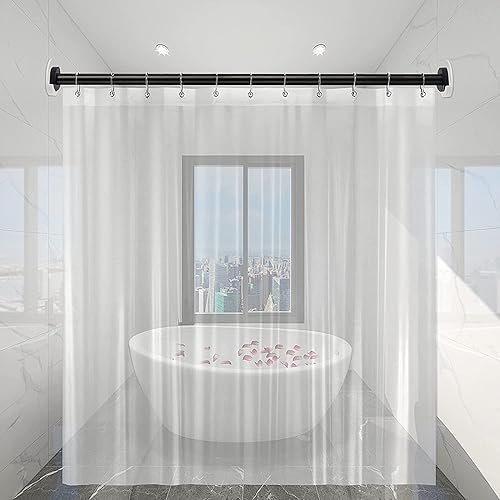 Miniatura 7 de LADYMOON Soporte adhesivo para barra de cortina de ducha sin taladrar, juego de 4, carga máxima de 60 libras, resistente al calor y al agua,