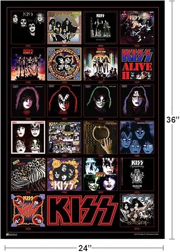 Miniatura 27 de Póster de Kiss Destroyer con portada de álbum, mercancía coleccionable, música de metal pesado, póster genial para pared, 24 x 36 pulgadas