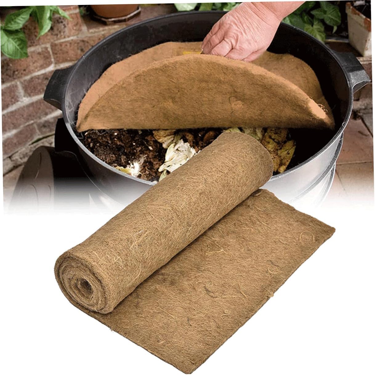 Jute Fiber Worm Blanket for Worm Farms Lizard Terrarium Cushion Manure Loading Pad for PET Containers Sturdy Non-Slip Design