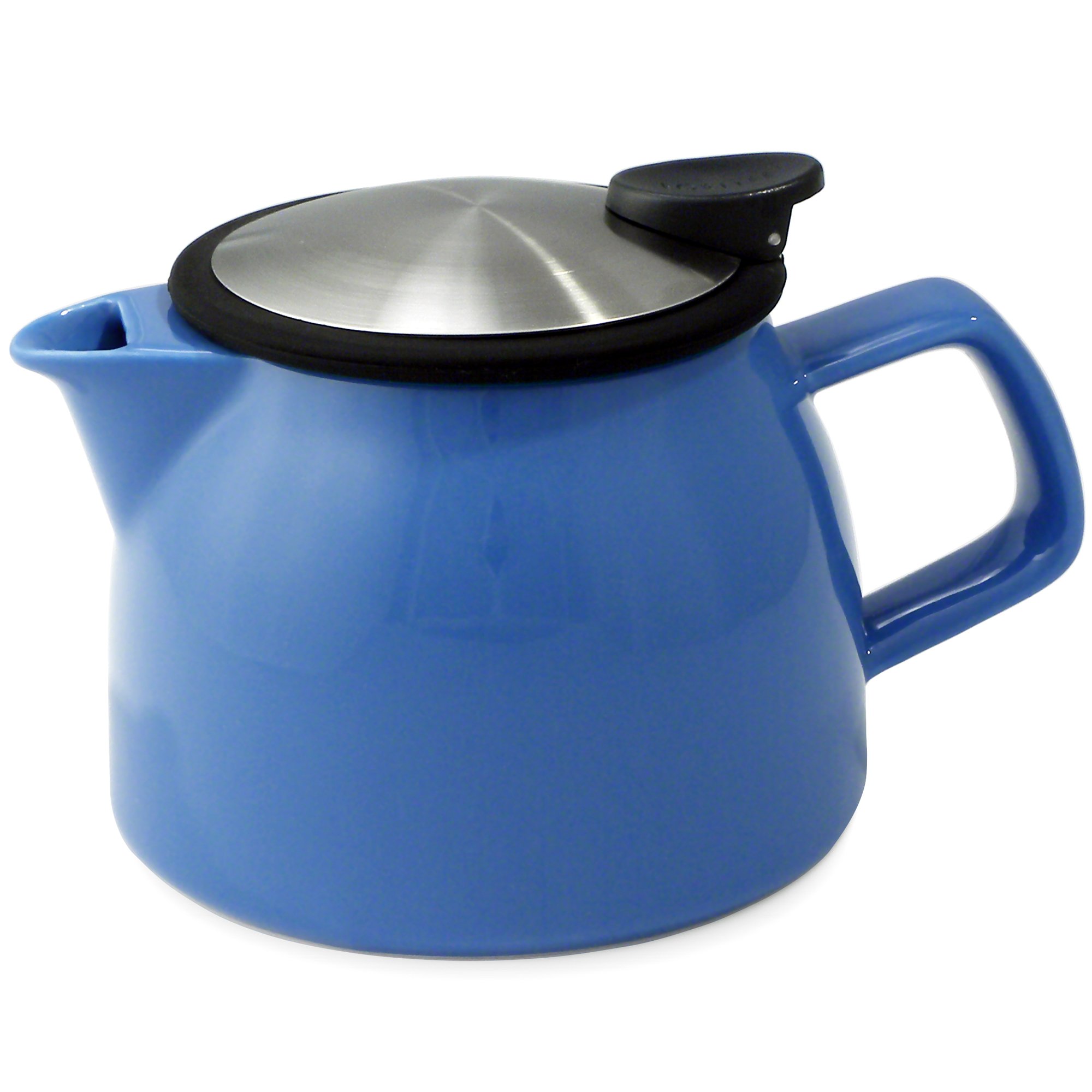 Théière en céramique infuseur panier Forlife Bell 470 ml bleu vrac