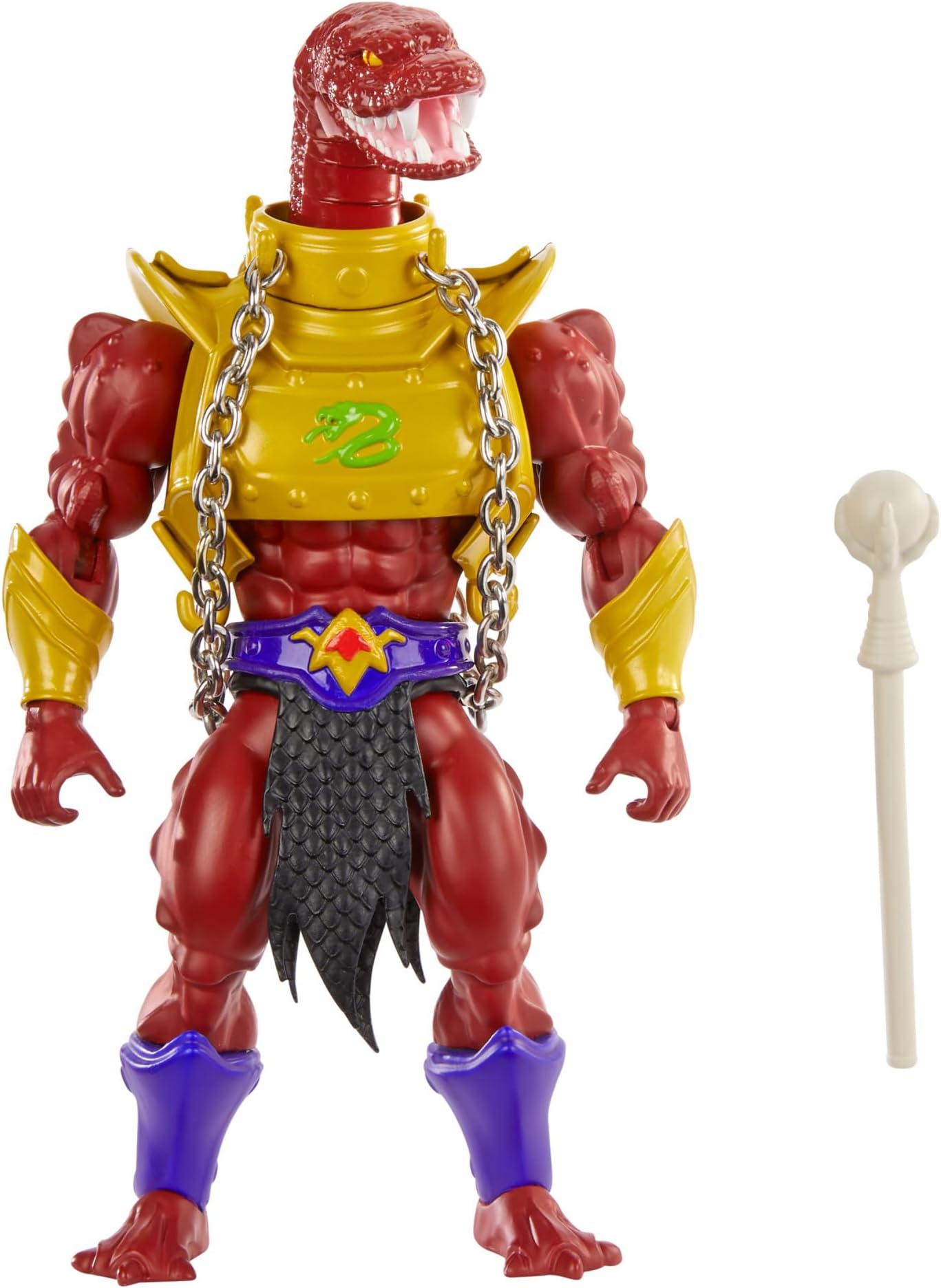 Origins Action Figure Vypor Collectible, 5.5 Inch Motu Villain Snake Men Toy with 16 Posable Joints & Accessories