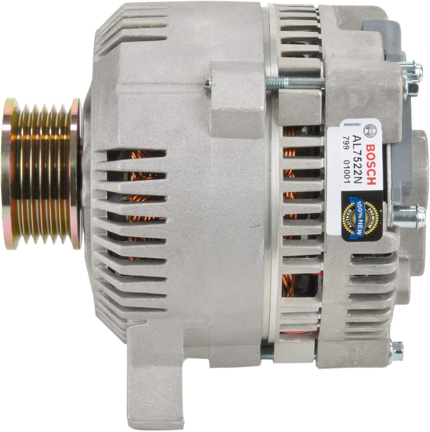 Bosch Automotive AL7522N Premium 100% New Alternator - Compatible With Select Ford E-150, E-250, E-350, Econoline, Club Wagon, F-150, F-250, F-350; 95 Amp
