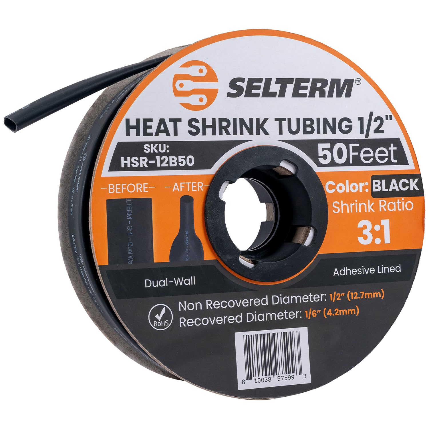 SELTERM Heat Shrink Tubing Kit - 108 Pcs Marine Grade -18 SELTERM Heat Shrink Tubing Kit - 108 Pcs Marine Grade -18