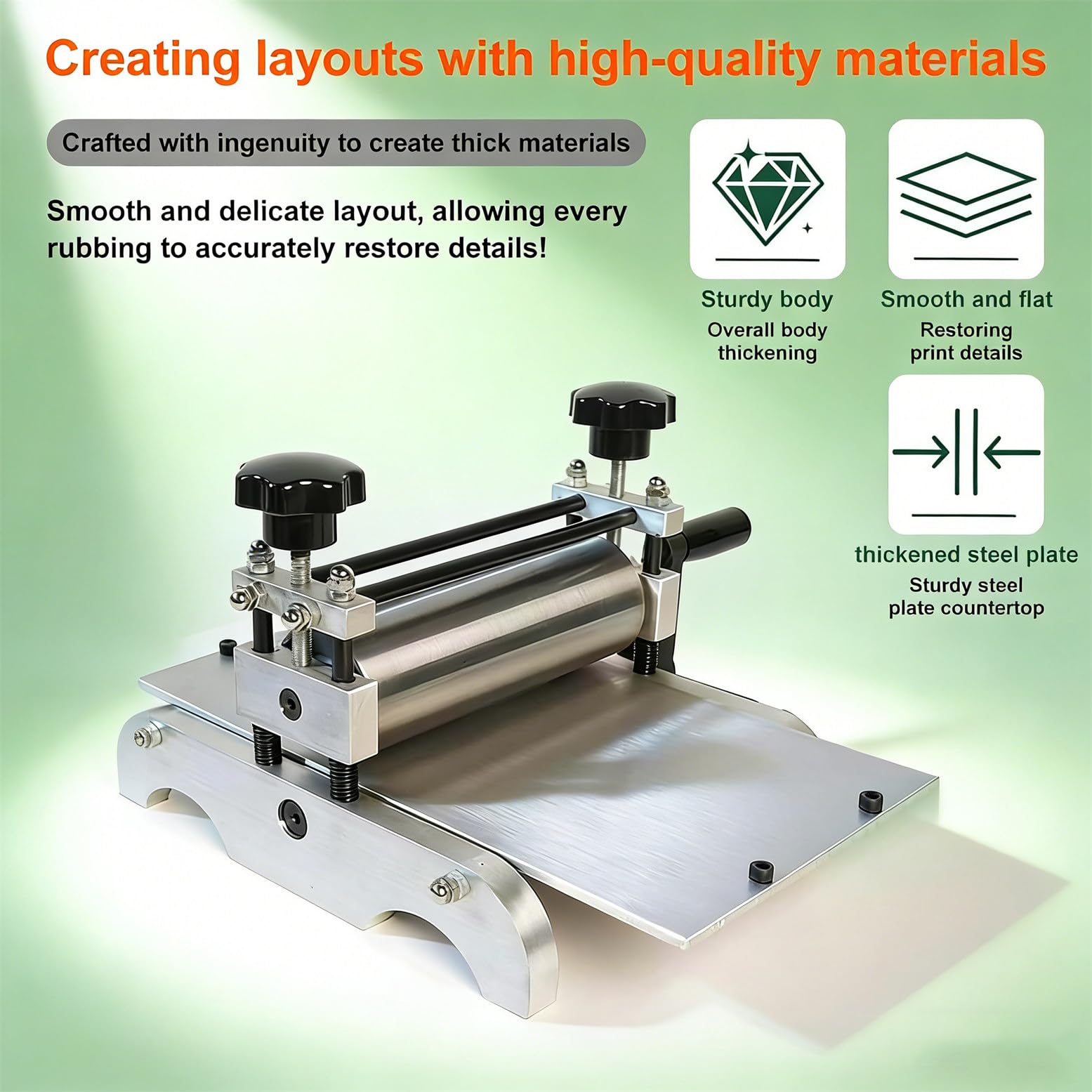 Máquina de prensa de grabado manual con altura ajustable y panel de aleación de aluminio para uso en escritorio