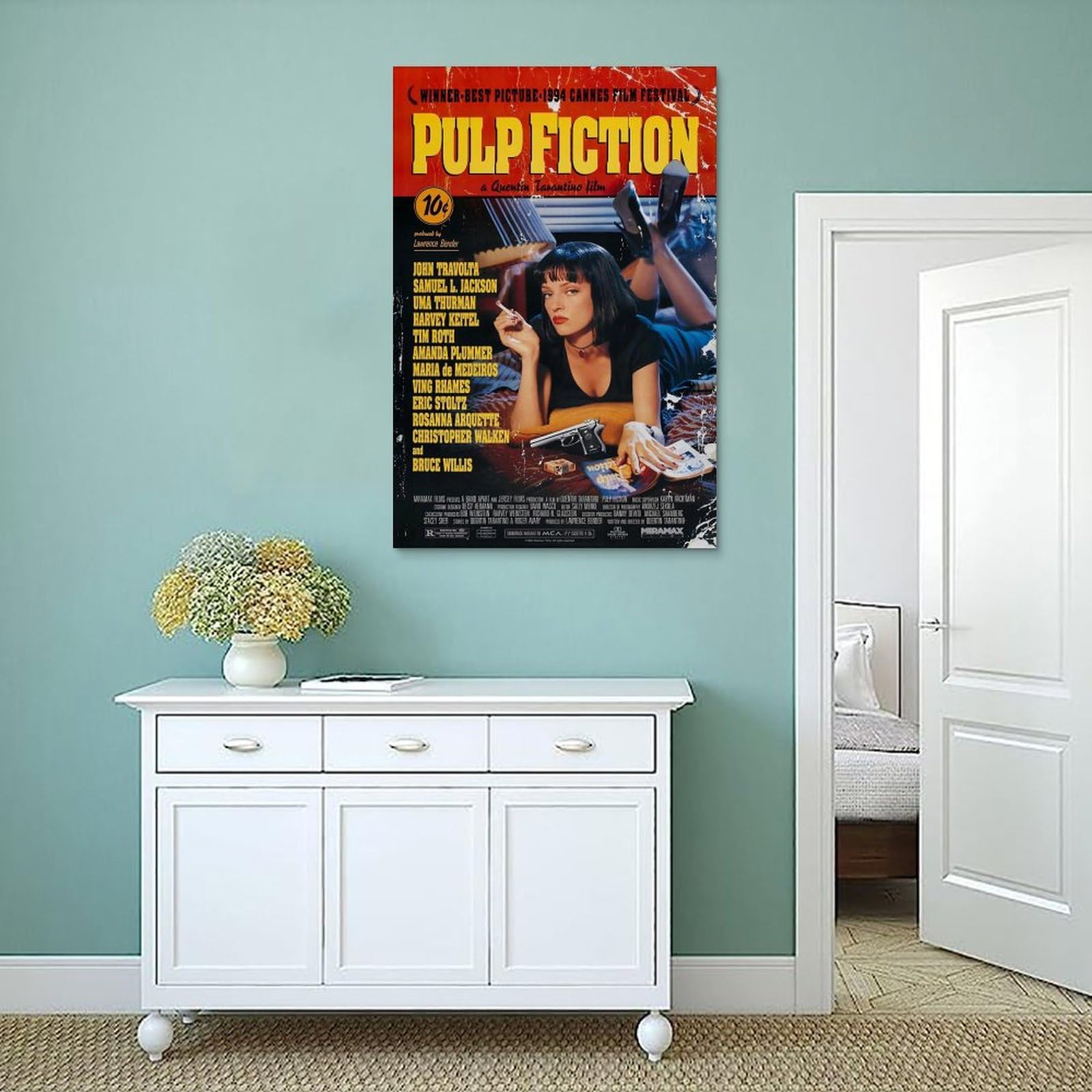 Poster Pulp Fiction Sur Toile 50x75 Cm - Impression Artistique, Décoration Murale Salon/chambre