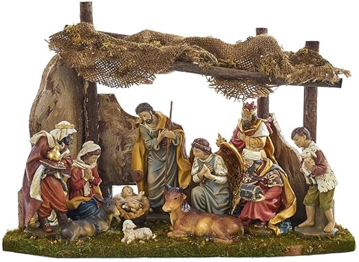 Kurt Adler Nativity Set with 11 Figures and Stable