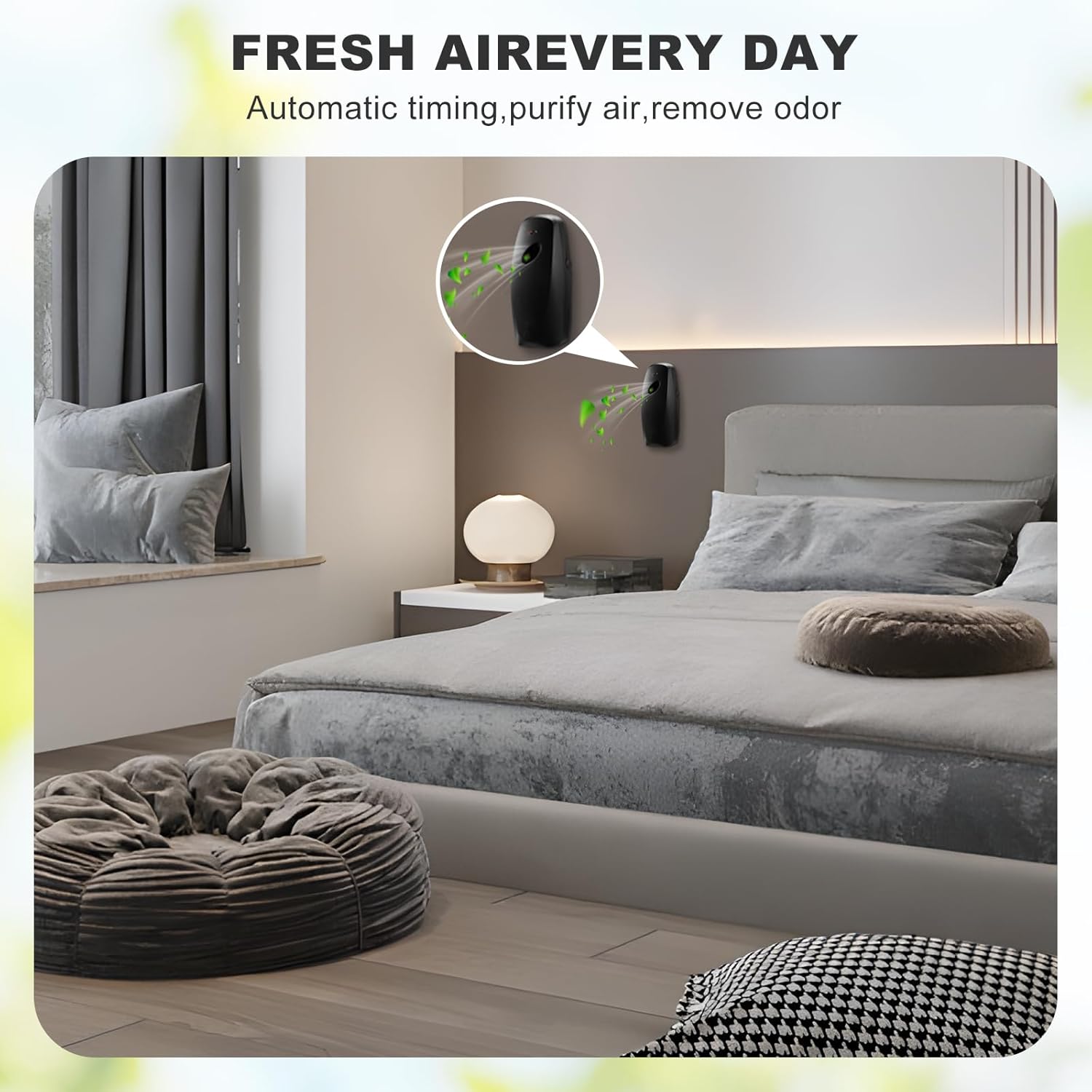 8 Pack Automatic Air Freshener Spray Dispenser,Wall Mounted or Free Standing Auto Freshener Dispenser Aerosol Sprayer for Hotel Office Living Room Bathroom Commercial Place