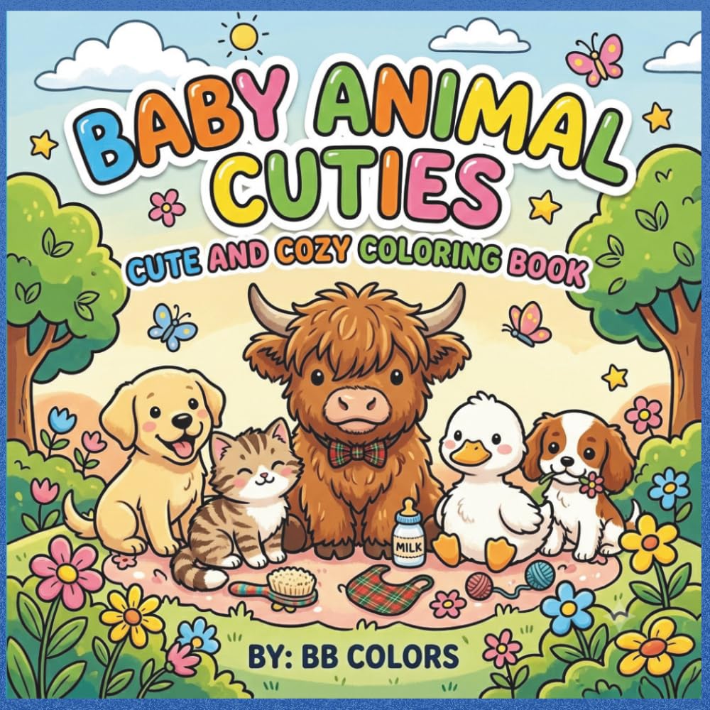 BABY ANIMAL CUTIES: CUTE AND COZY COLORING BOOK