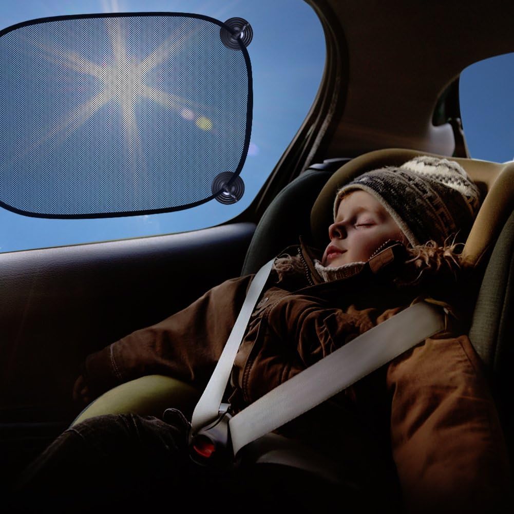 Car Window Shade (5 Pack) - Sun/Glare and UV Rays Protection for Your Child - Baby Car Side Window Sun Shades - Protects Your Kids from Sun Burn - Fit Most of Vehicle