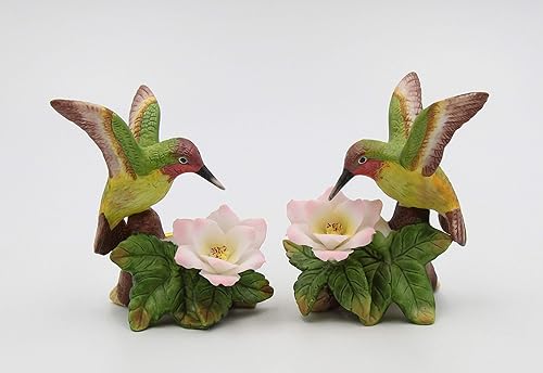 Miniatura 2 de Cosmos Gifts Colibrí con portavelas en flor de cerezo, juego de 2 portavelas multicolor