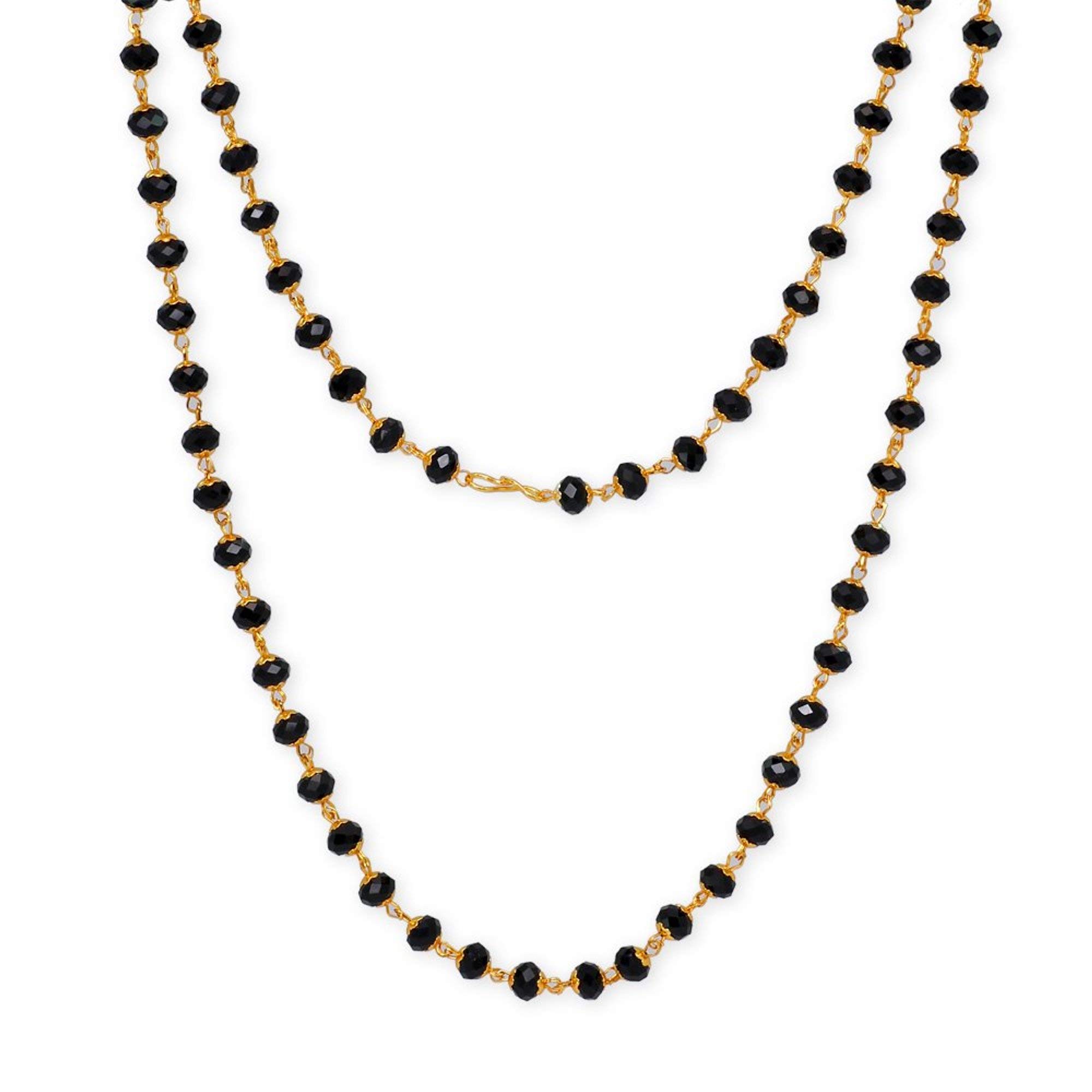 tirupati Deals Tradtional Gold Plated Shiny Beads Crystal Mala Necklace Chain Long 26 Inches for Men/Boys/Boyfriend/Husband & Unisex-picture-49