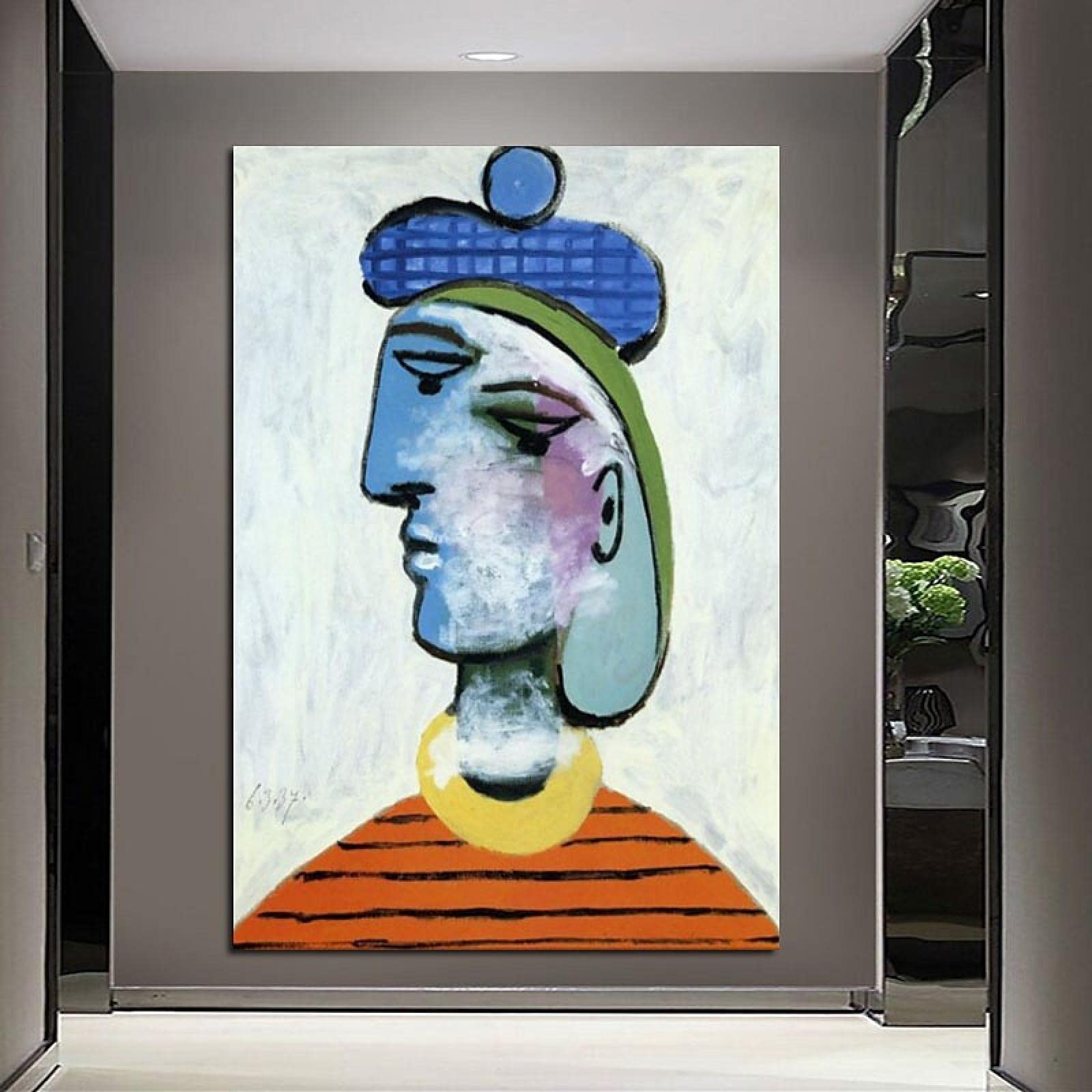 Picasso słynny obraz portretowy HD wydruk płótno obraz plakat sztuka ścienna obraz do dekoracji pokoju wydruki artystyczne 60 x 90 cm bez ramy
