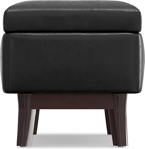 Miniatura 48 de SIMPLIHOME Owen - Bandeja rectangular moderna de mediados de siglo de 34 pulgadas de ancho, otomana pequeña para almacenamiento de mesa auxiliar, en