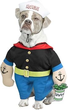 Popeye Dog Costume, Multicolor, Small
