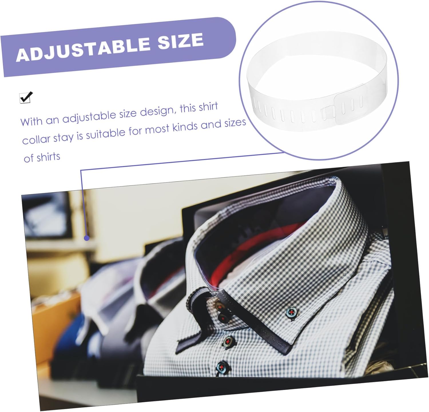 LIOOBO 100pcs Men Shirt Collar Stays Collar Bone Shaper Shaper for Shirts Supplies Easy to Use and Store