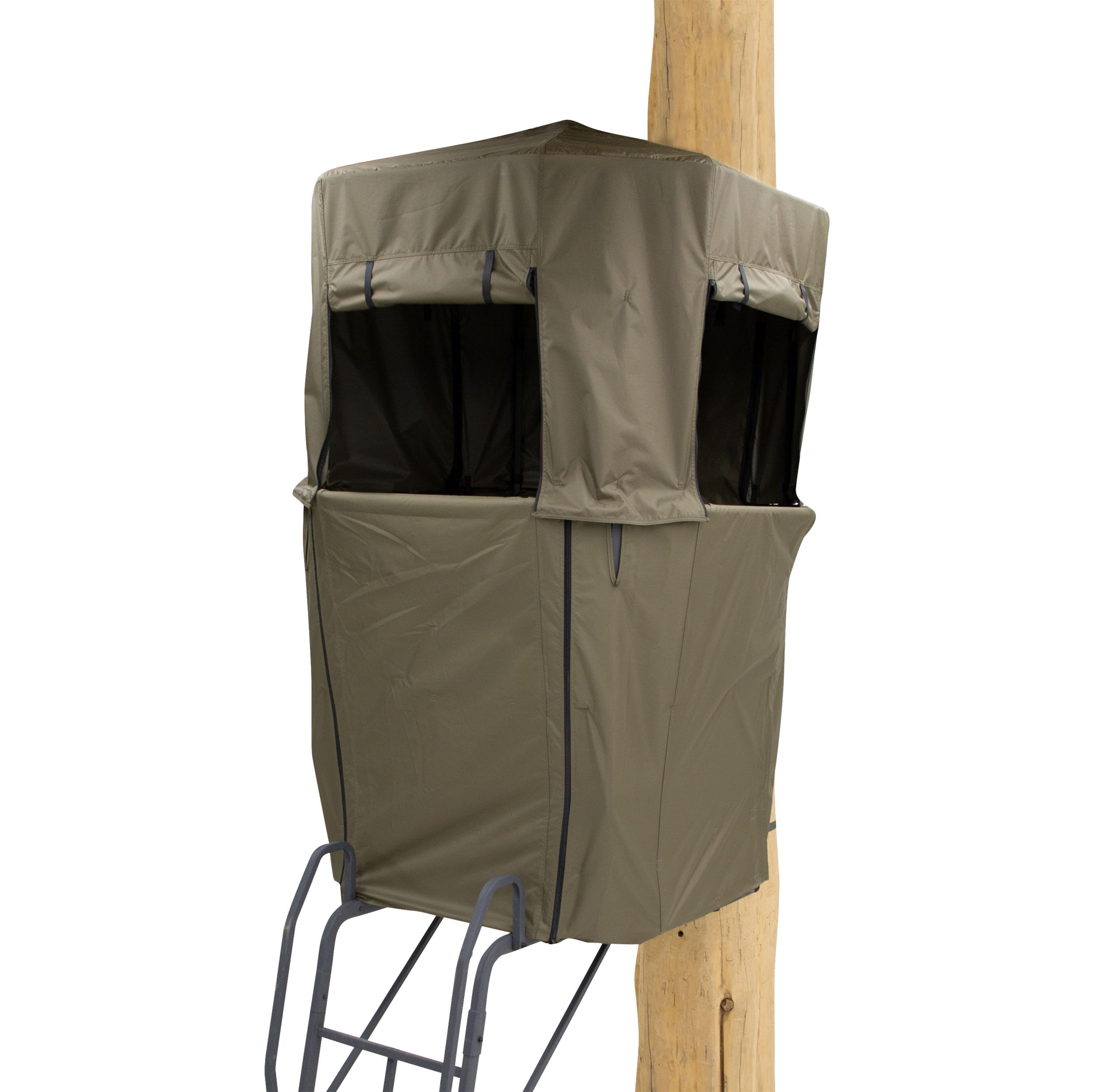 Rivers Edge 1-Man Lockdown 360 Ladder Treestand and Roof Concealment Kit, Each Sold Separately