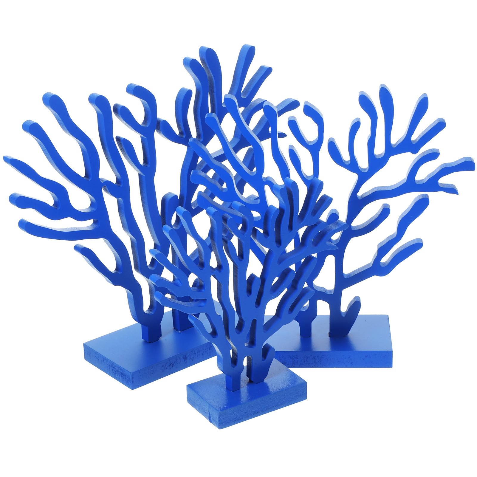 3 pièces ornement corail naturel bois cadeau idéal pour table et bureau