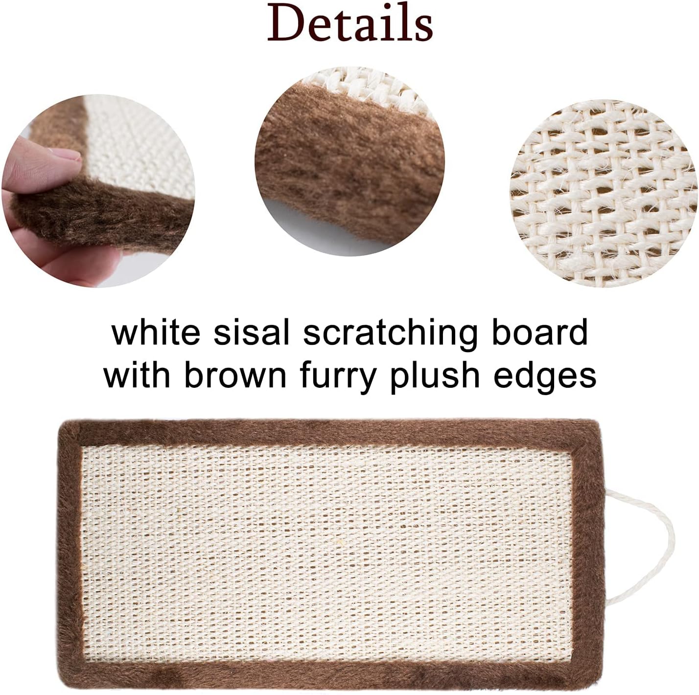 review Cats Scratcher Hanging Pad Cat Scratching Plush Sisal Mat Sleeping Rug Pad Floor Wall Mount Use, for Indoor Kitty's Health and Good Behavior Meet Kitten Grinding Claws Nature Instincts, Brown
