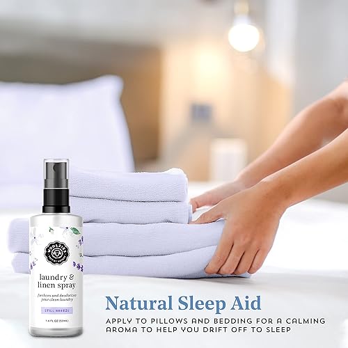 Miniatura 4 de Woolzies Juego de spray de lino de aceite esencial para lavandería | Uso con bolas de secado de lana, cara y cuerpo, niebla natural para habitación,
