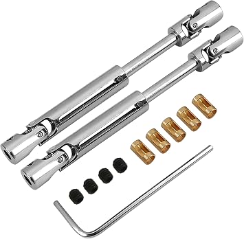 MN78 المعادن RC محرك رمح 69 mm-93 mm مع 3 mm إلى 4 mm رمح كم ل MN78 MN-78 MN 78 1/12 الزاحف سيارة ترقية قطع غيار عالمية الملحقات الفضة