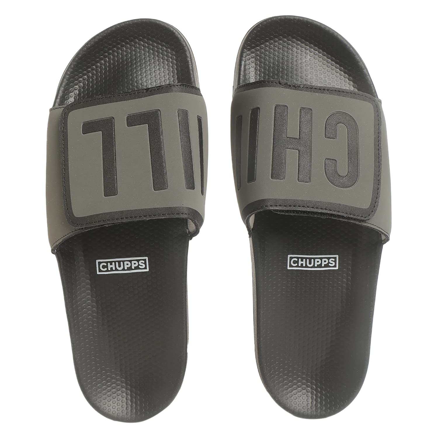 CHUPPS Bandwidth Valcro Slider for Men (10UK, Black/Grey), FOAM6 Upper Technology (6mm Foam) Snug Fit with ERGOX PLUS Footbed (Contoured & Cushioned) for Super Comfort Flip Flop Slipper (B0C4SW4C78) Amazon Price History, Amazon Price Tracker