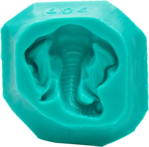 Miniatura 6 de Molde de silicona con cabeza de elefante, pasta de fondant, menta, arcilla de resina, tamaño perfecto para cupcakes, joyas de dulces