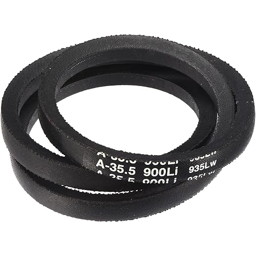 uxcell A35 1/2 Classic Wrapped V-Belt, 37" Outside Circumference, Black, Industrial Rubber V-Belt for Pumps, Fans, Compressors, Agricultural Equipment