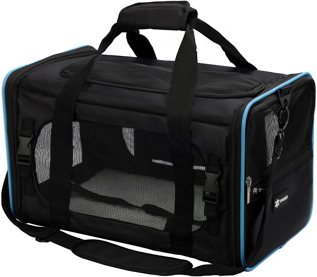 PPOGOO Pet Travel Carriers with Support Soft-Sided for Cats and Dogs Airline Approved Non-Toxic Odorless - 2022NewSmall