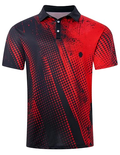 Men's Golf Polo Shirt, Dry Fit 4-Way Stretch, Short Sleeve