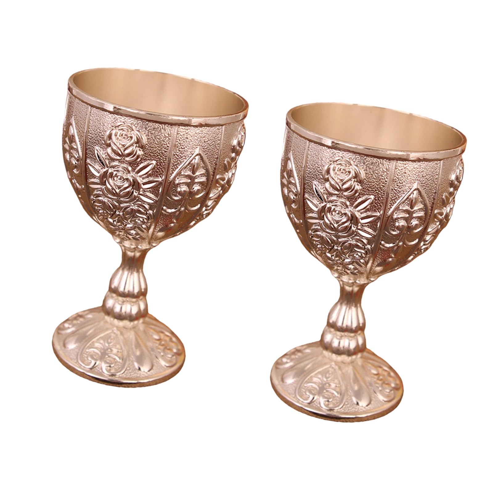 CAZSTYK European Styles Kirsite Relief Wine Glass for Cocktails Whiskeys and Liquor Perfect for Home Pubs Dining Zinc Alloy Wine Glass