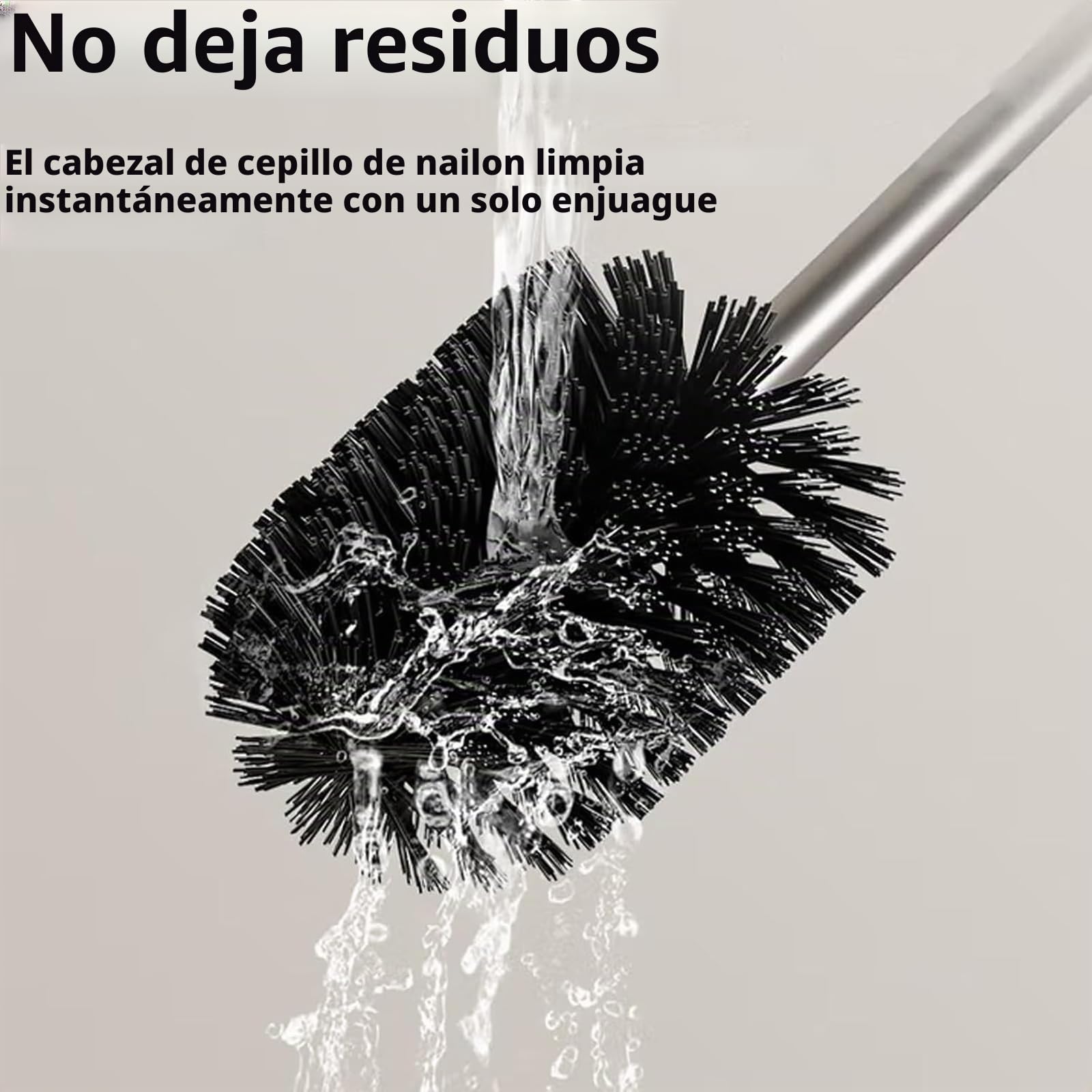 Nicho De Ducha De Acero Inoxidable 304, Soporte Empotrado para Escobilla De Inodoro, Incluye Escobilla, Diseño Invisible, Cierre Elástico, Fácil Limpieza/Ahorro De Espacio, Ideal para Baño