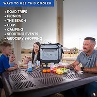 Vista 7 de Titan Deep Freeze 60 (50+10) Can Wheeled Cooler - Collapsible Rolling Cooler with Wheels and All-Terrain Cart