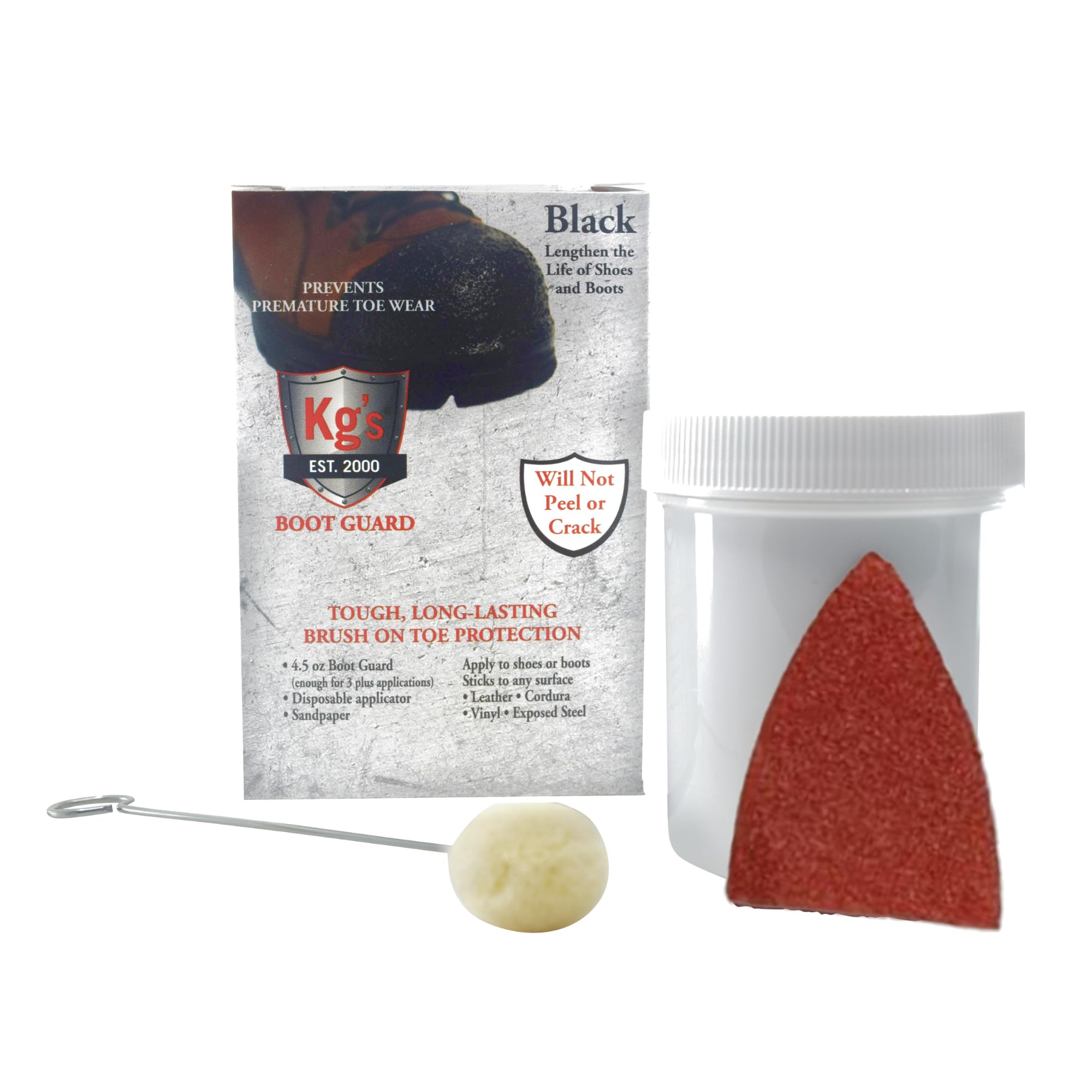 Boot Guard Brush On Toe Protection – Brush On Liquid for Tough, Long-Lasting Safety Protection on Boots