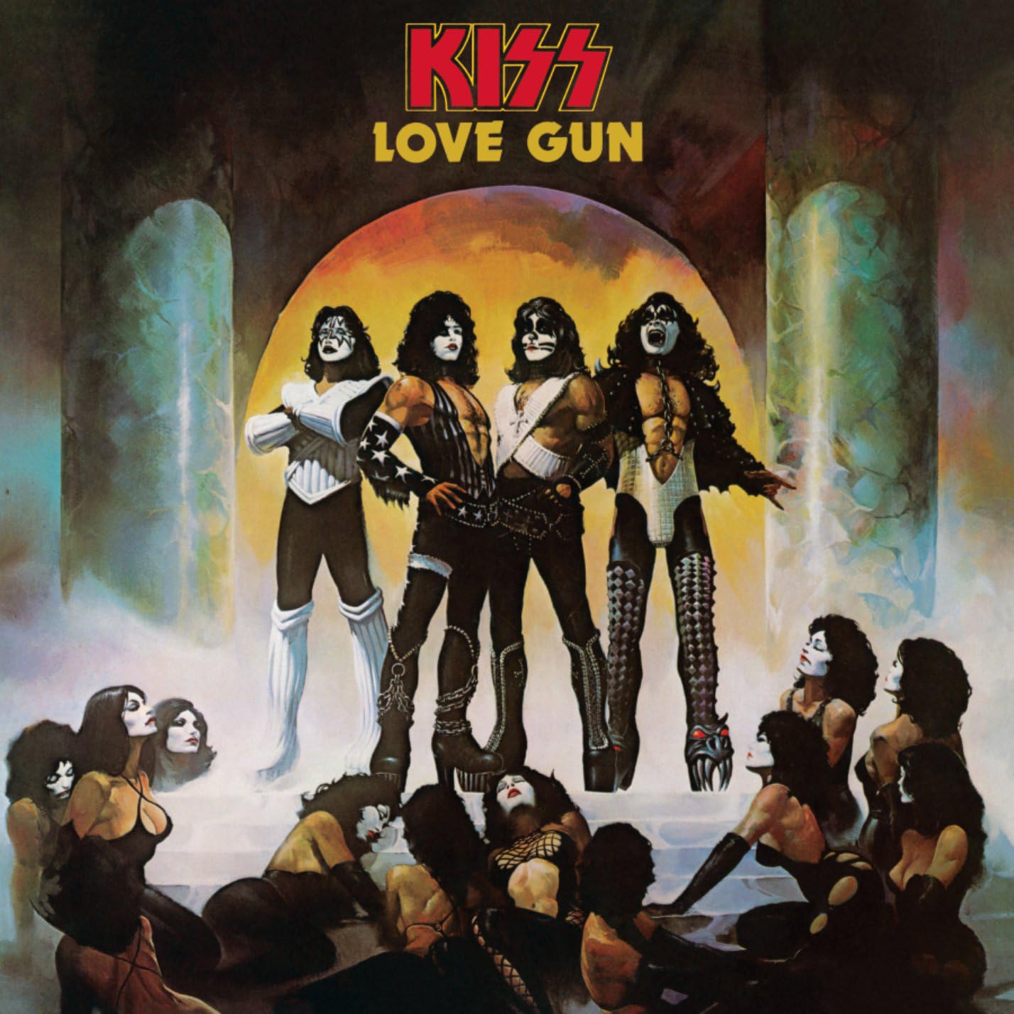 Kiss - Love Gun - Tangerine / Aqua Splatter Vinyl Egea Exclusive Ltd. Ed.