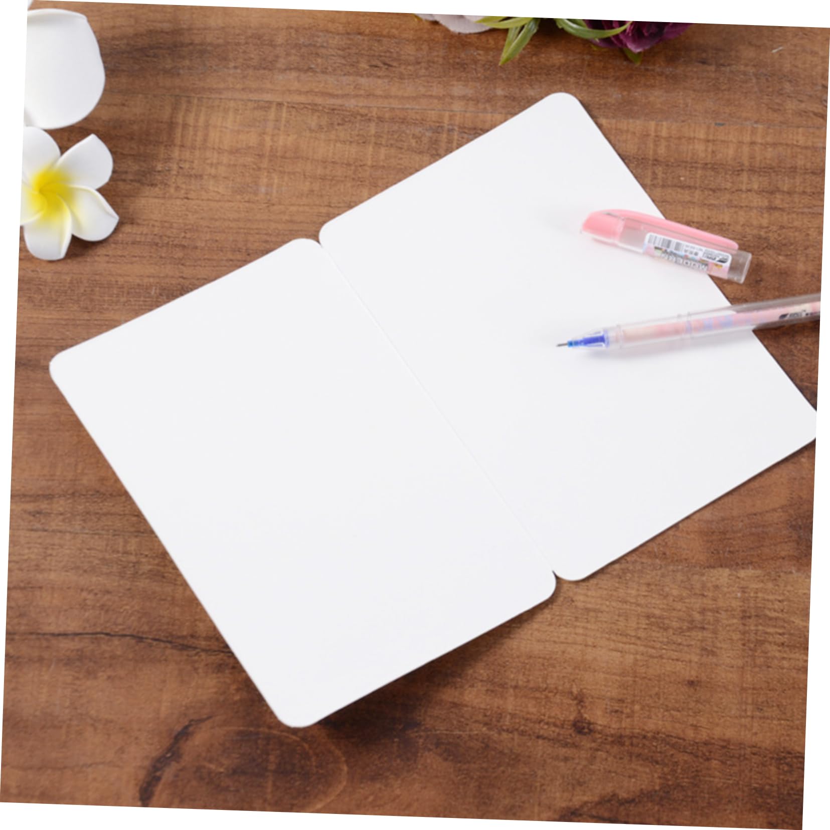 SEWACC 100stücke Beschreibbare Blankokarten Dankeskarten Grußkarten aus Hochwertigem Papier mit Pflanzenmotiven als Faltkarten für Feste und Persönliche Grüße