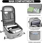 Travel Backpack, Waterproof Backpack, 35L, with USB Charging Port, 10 Shoe Pockets, Ideal for Airplane Travel
