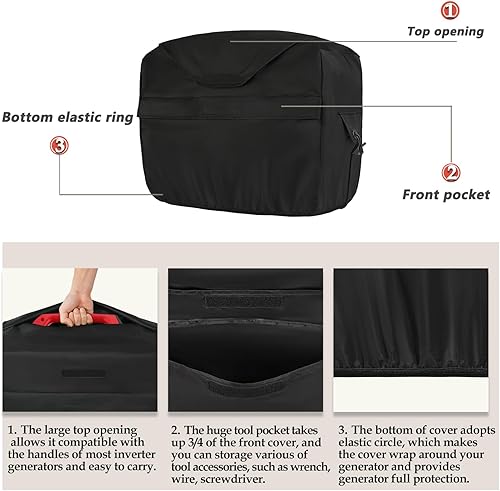 Vista 26 de Porch Shield - Cubierta universal impermeable, para generador. Negro