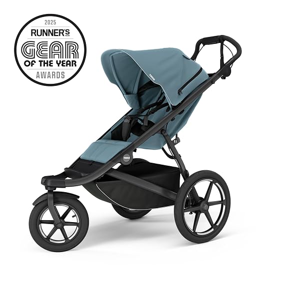 Thule Urban Glide 3 Single Child All-Terrain Stroller, Full-Suspension System, Air-Filled Tires, Upright seat with Adjustable Recline and Built-in legrest