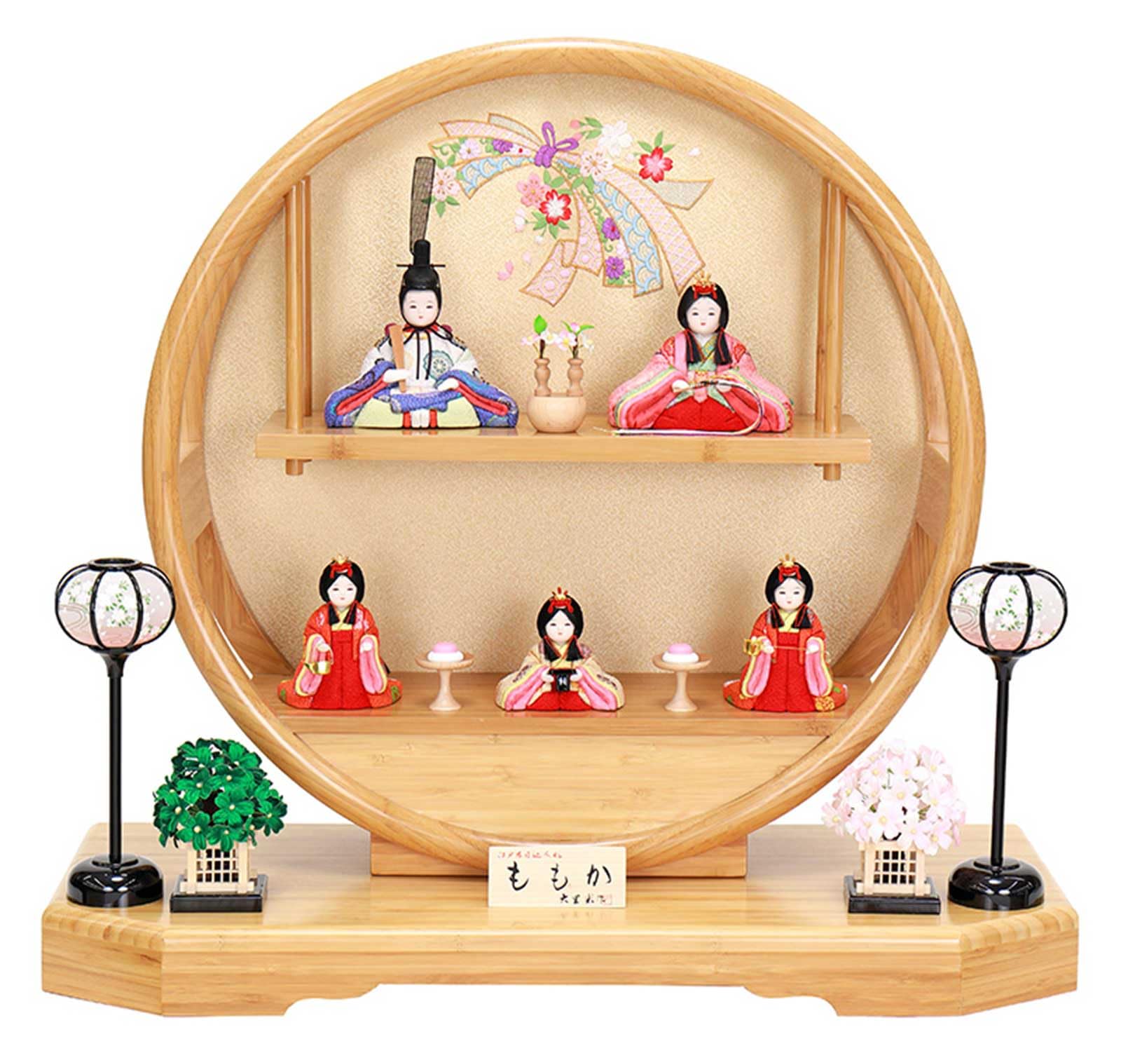 Amazon | 雛人形 ひな人形 雛 木目込人形飾り 五人飾り 大里彩作