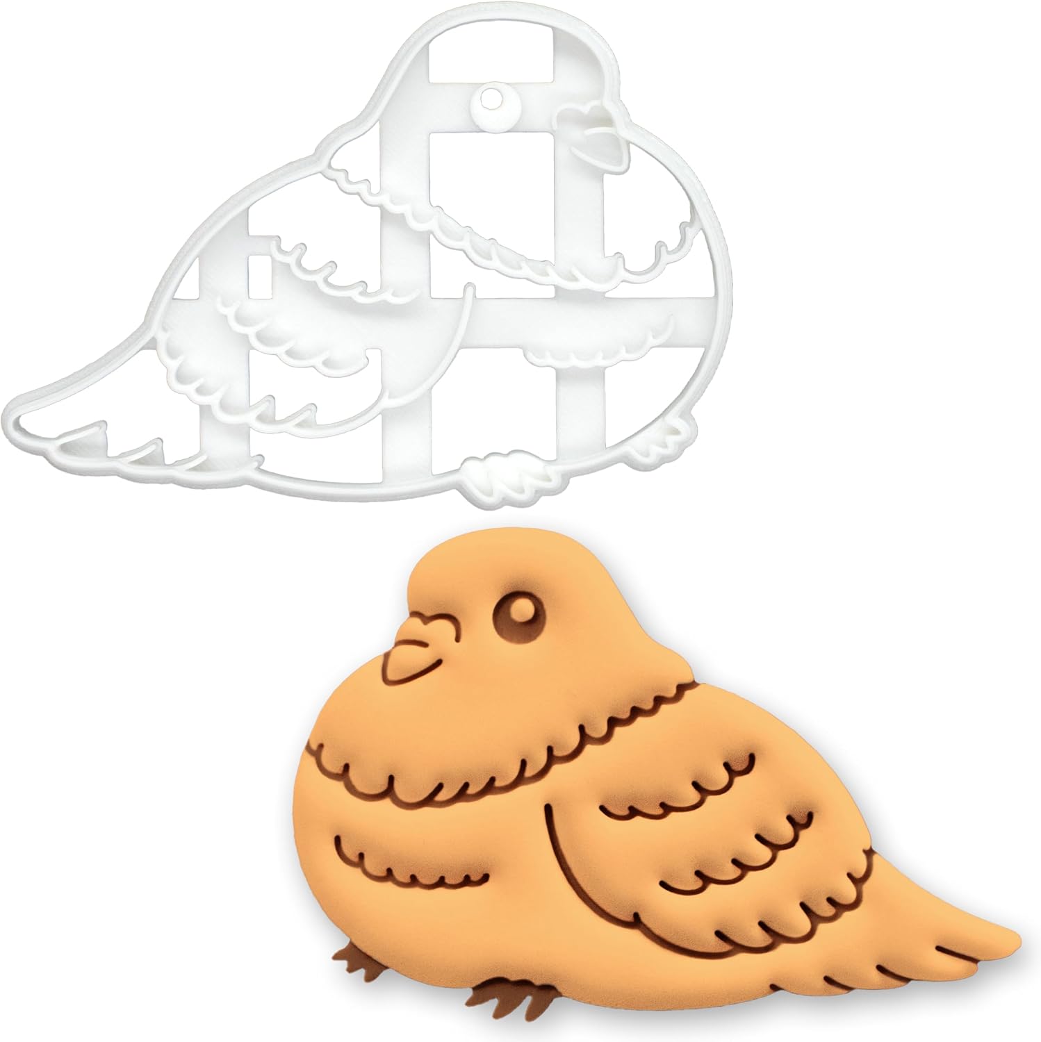 BAKERLOGY Plump Pigeon Cookie Cutter – Cute Bird Fondant Cutter for Animal Lovers, Funny Novelty Baking, Cake Decorating Tool