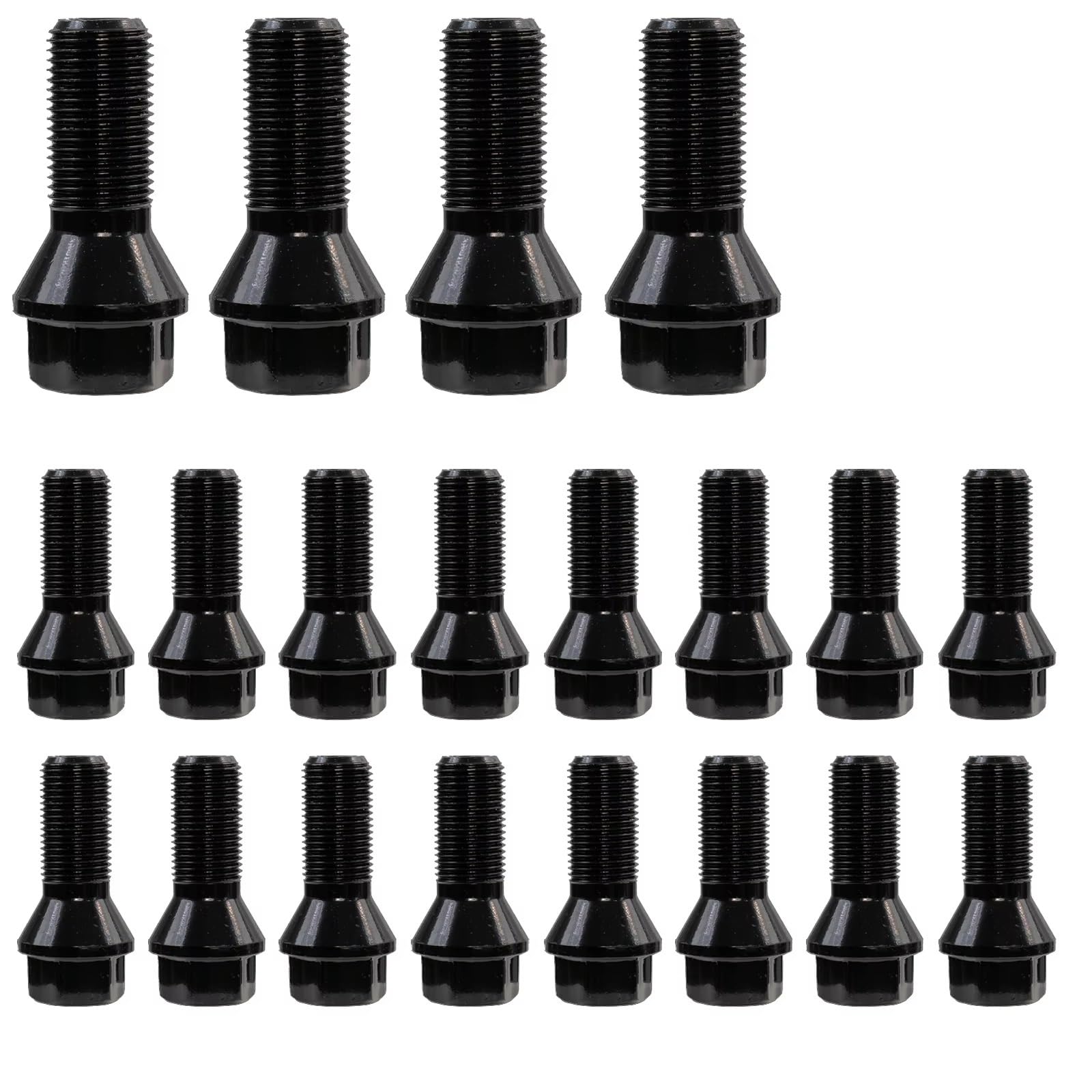 Perno de rueda M14 x 1,25 mm negro para chasis BMW F20 F10 E70 7