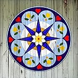 Round Antique Tin Sign Barn Hex Star Hex Fun Novelty Sign for Home Door Garden Bar Restaurant Cafe...