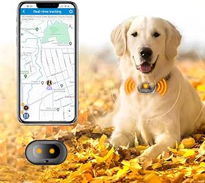 GPS 4G Tracker & Health Monitoring for Dog with LED Light Up, Sounding, Waterproof GPS Location & Smart Pet Activity Tracker, Unlimited Range use for Dogs Collar