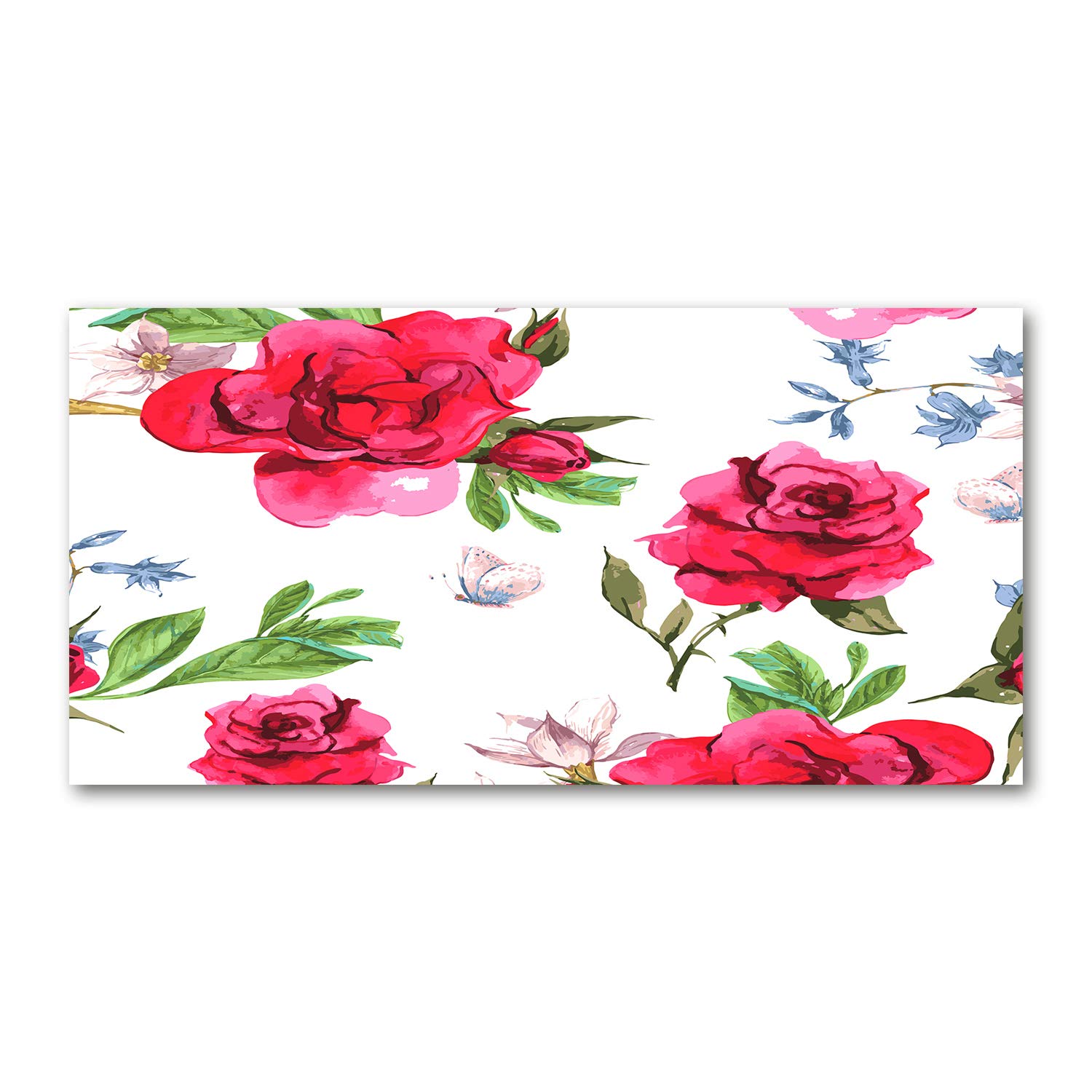Tableau Image sur Verre Plastique Tulup 120x60 cm Déco Murale Rosas Rojas