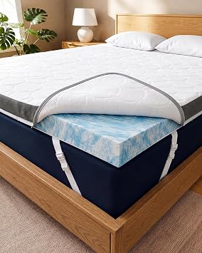 3 Inch King Memory Foam Mattress Topper with Cooling Cover