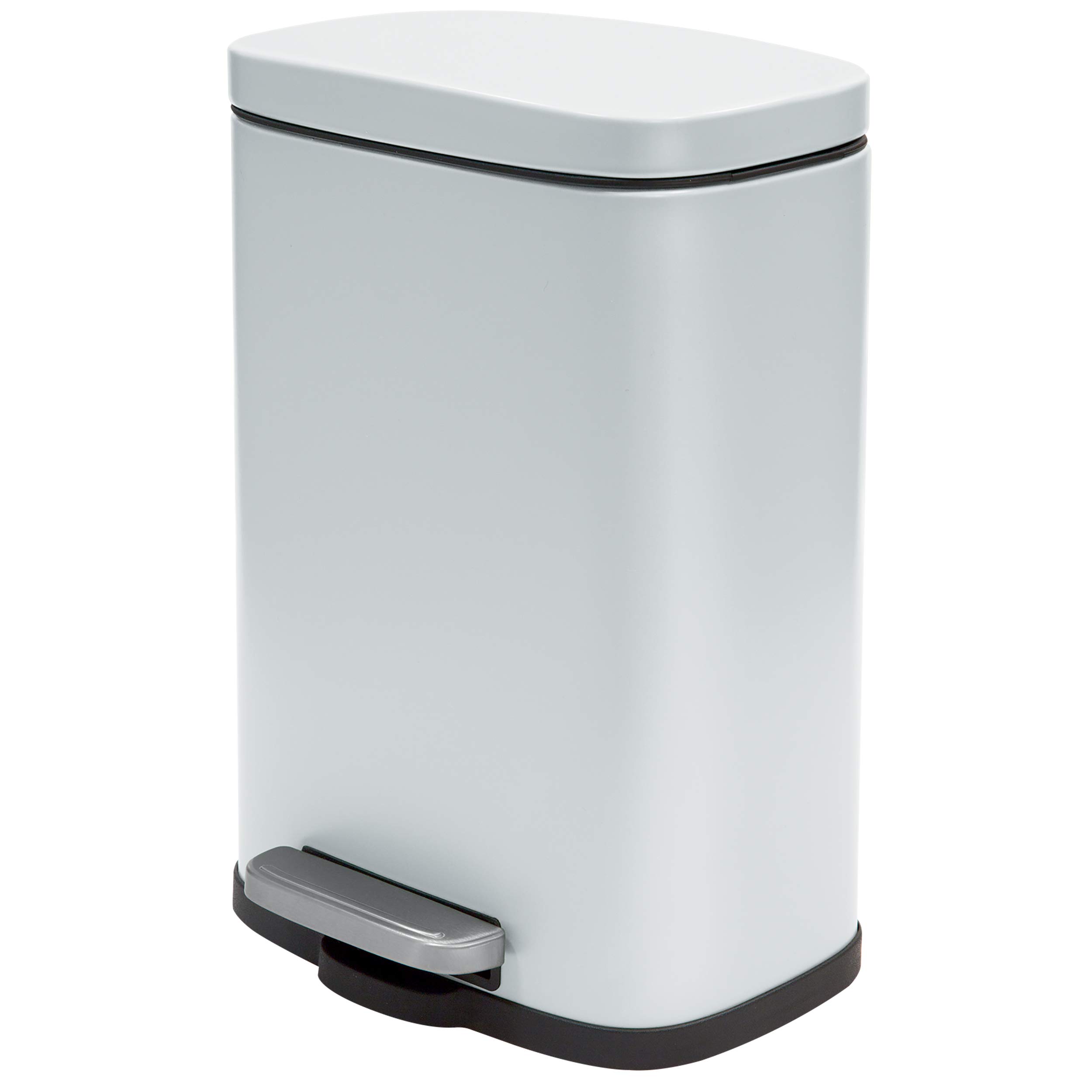 Spirella - Cestino per Bagno a Pedale Modello Akira - Acciaio Inossidabile di Alta Qualità - Chiusura Silenziosa Easy-Close - Bianco Opaco - 5L - Accessori per il bagno