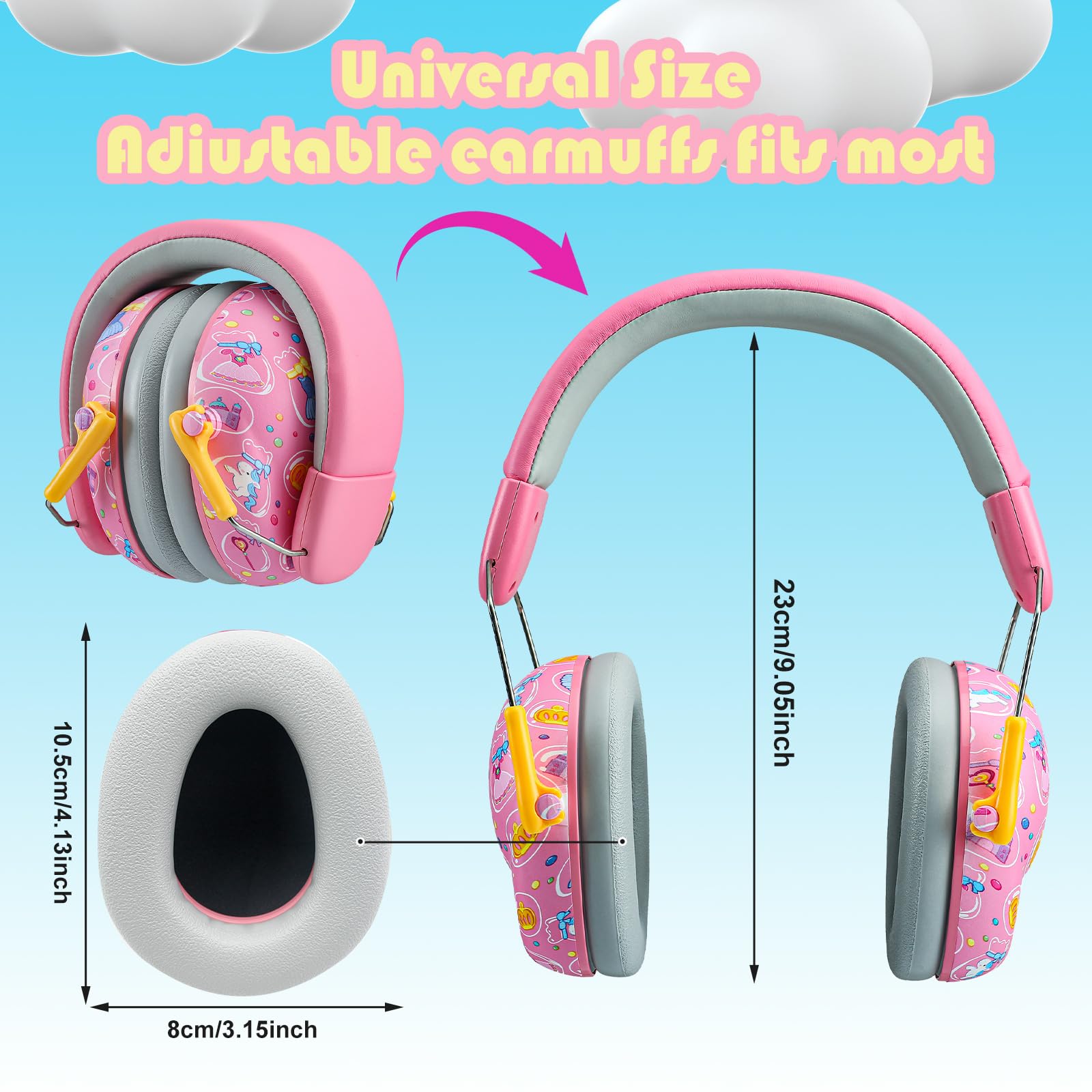 Samaly Kids Ear Defender, SNR 27dB Ear Defenders for Children Noise Cancelling Headphones Autism - Image 2