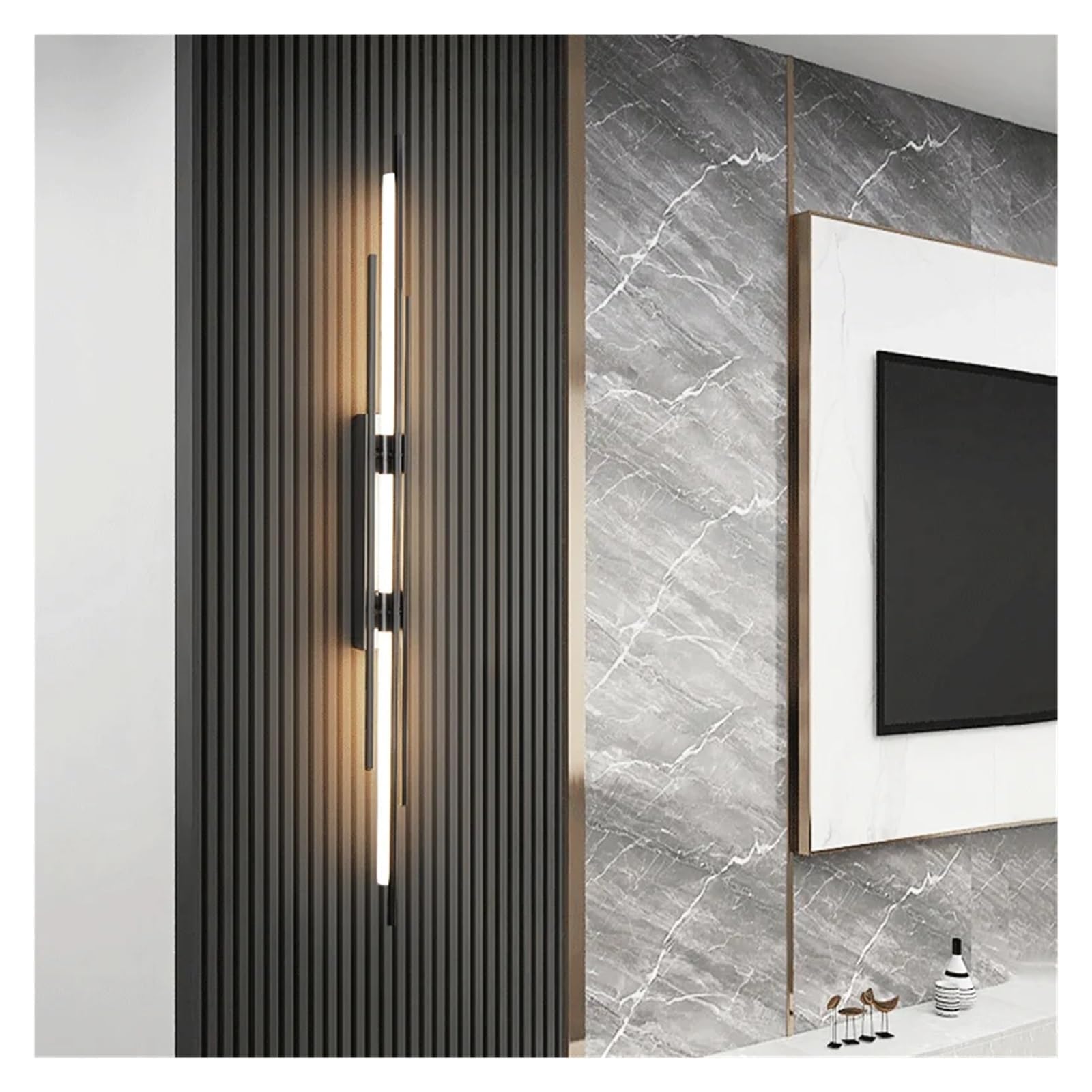 HCZKIUJY Wall lamp, Modern LED Long Wall Lamp Bedroom Bedside Living Room Dining Loft Light Staircase Corridor Sconces(Warm White-60CM black)