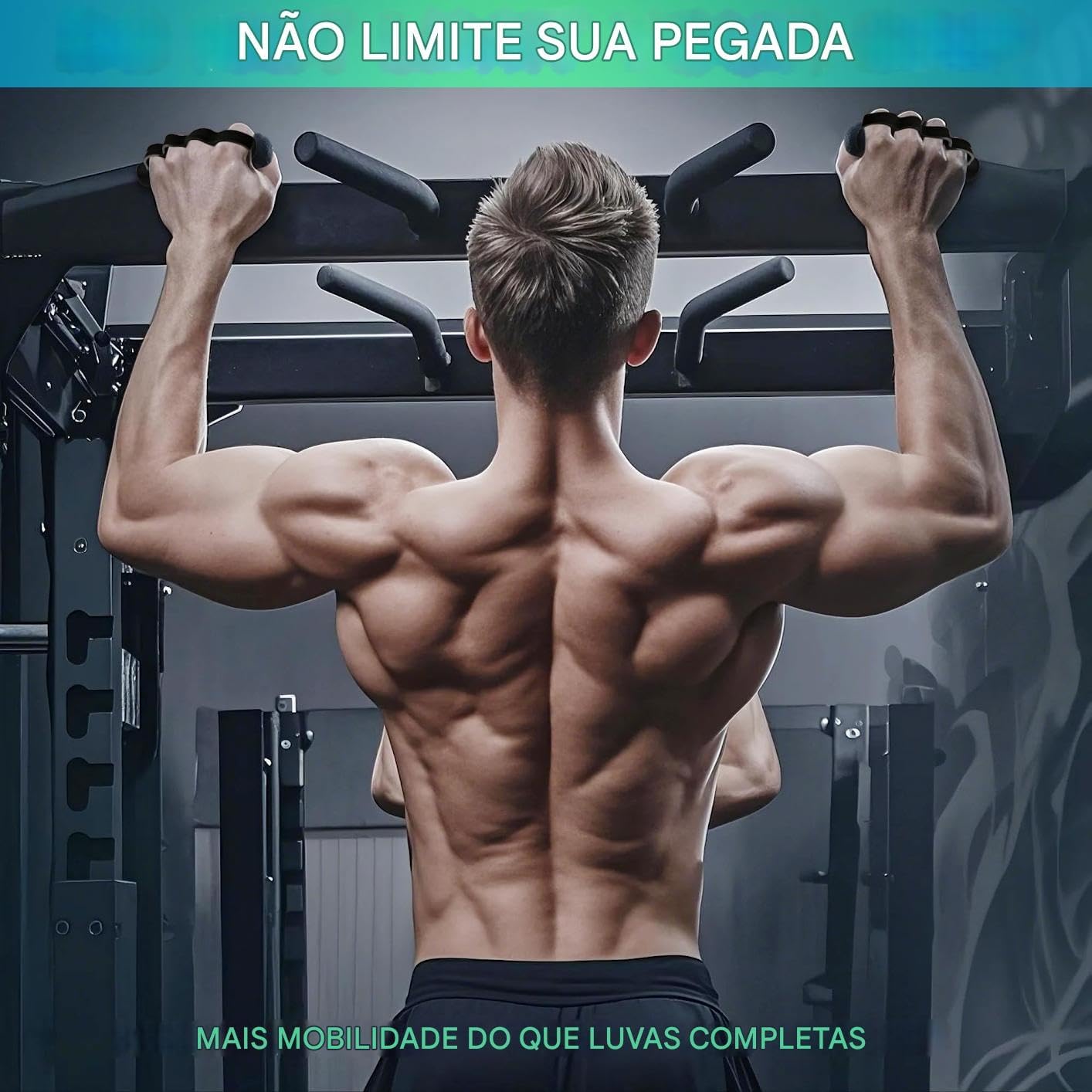 Luva de Musculação e Academia - Octo Max Grip - Preto